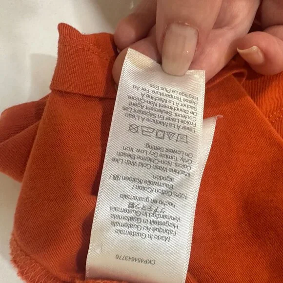 MADEWELL Vinatge Crewneck Cotton T-Shirt Womens Size Sm Burnt Orange Lightweight - Picture 12 of 12